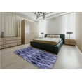 thumbnail image 5 of Ahgly Company Machine Washable Indoor Square Transitional Blue Area Rugs, 3' Square, 5 of 7