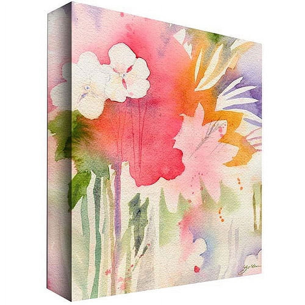 Trademark Fine Art Sheila Golden 'Pink Floral Shadows' Canvas Art 26x32 Inches