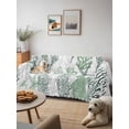 thumbnail image 6 of Sage Green Coastal Couch Cover, Sea Turtle Nautical Coral Summer Beach Sofa Cover Blanket for Loveseat Couches, Sectional Sofa Slipcover Furniture Protector for Living Room Bedroom 71''x118'', 6 of 9
