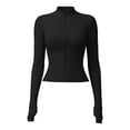 thumbnail image 4 of 2026 New Workout Jackets for Woman Lightweight Athletic Full Zip Running Jacket Cropped Jackets Slim With Thumb Holes(Black,XL), 4 of 4