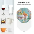 thumbnail image 6 of Honeii Kawaii Sushi Characters Delight Print Leather Coaster Set of 4, Ideal for Safeguarding Your Furniture from Drinks Spills and Effortless Cleanup-Octagon, 6 of 6