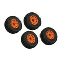 thumbnail image 4 of Short Course Truck Tires, Strong Cushioning RC Short Course Truck Tires Concavoconvex Texture Plastic Rubber 4.6cm Width  For 1/10 Orange, 4 of 8