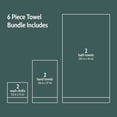 thumbnail image 6 of Seed & Stone Ultra-Soft 30% Recycled Cotton Bath Towels, 100% Cotton, 6-Piece Towel Set, Gray, 6 of 12