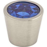 Top Knobs Tk132 Crystal 13/16" Conical Cabinet Knob From The Blue Collection - Nickel