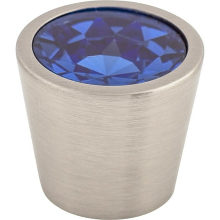 Top Knobs Tk132 Crystal 13/16" Conical Cabinet Knob From The Blue Collection - Nickel
