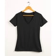 thumbnail image 3 of Cherryloom Women's V-Neck Short Sleeve Sleepwear Set, Black, Gray (2-Pack), 3 of 3