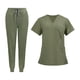 thumbnail image 2 of Uniformes de enfermería Conjunto de exfoliación Trajes de trabajo Manga corta Enfermera Top Pantalones Ropa de trabajo para Verde, 2 of 9