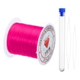 thumbnail image 1 of Unique Bargains 26Ft 0.7mm Stretchy Bracelet String Set, Craft Cord with Needle, Rose Red, 1 of 6