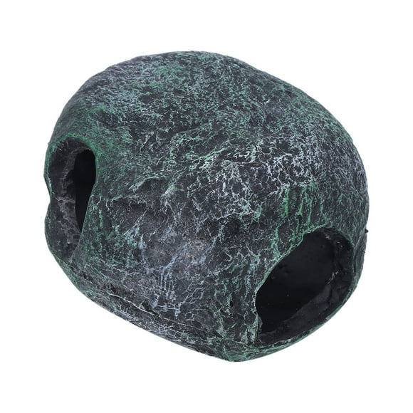 Fish Hiding House Resin Fish Tank Landscaping ThreeHole Simulation Stone Ornaments Cichlid Avoiding Tank