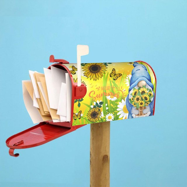 maskred Festive Atmosphere Vibrant Deer Patterned Sleeve For Mailbox Bright And Warm YTYH2309051 1Set