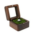 thumbnail image 2 of Ring Box Square Portable Wood Vintage Design Earring Box for Wedding style B One Size, 2 of 13
