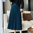 thumbnail image 2 of PIKADINGNIS Korean High Waist Midi Skirt for Women Spring Fashion All-match Pleated Skirts Female Solid Color Elegant A-line Skirt, 2 of 6