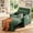Green, variant on 3-in-1 Convertible Chair Bed Sleeper - Plush Accent Chair to Lounger to Single Bed, Space-Saving Folding Chair with Breathable Linen Fabric & Metal Frame for Apartment, Dorm, RV, Dark Gray