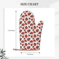thumbnail image 2 of Zufioo Red Ladybugs Print Silicone Anti-Scalding Gloves, Kitchen Hanging Rope Gloves, Kitchen Utensils Suitable for Barbecue, Baking, Cooking, 2 of 6