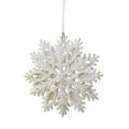 thumbnail image 2 of Luoshdecor White Christmas Hanging Ornaments，Plastic Glitter Bell Pine Snowflakes Wreath Christmas Trees Ornaments for New Year Party Winter Wedding Decor, 2 of 6