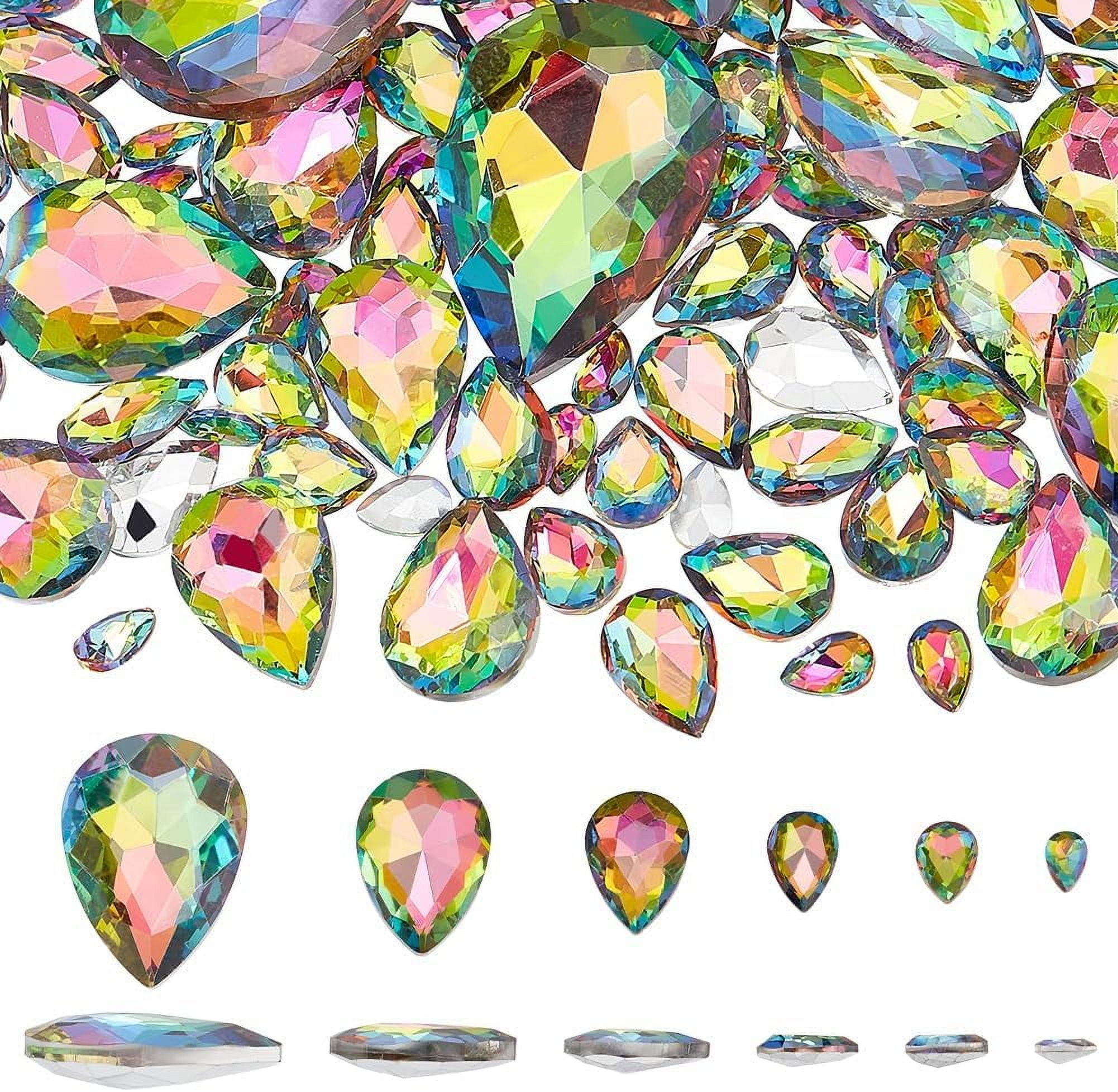 Hello Hobby Assorted Gemstones, 0.75 lb, Colorful Plastic Jewelry