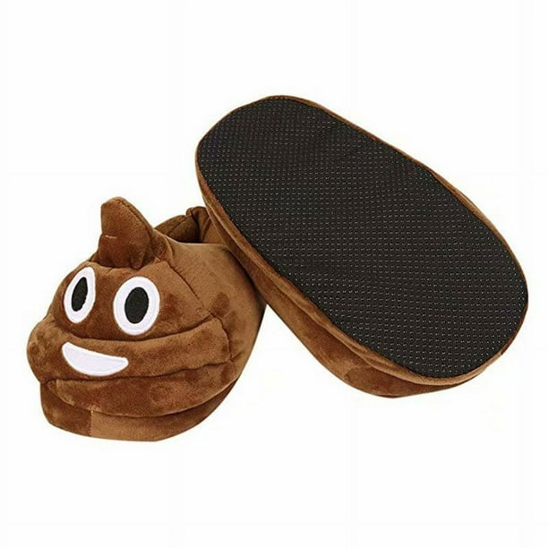 Kids poop emoji slippers discount