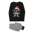 thumbnail image 5 of Family Matching Christmas Pajamas Set Letter Stripe Hat Print Holiday Pajamas Sleepwear Dad Mom Kids PJs, 5 of 10