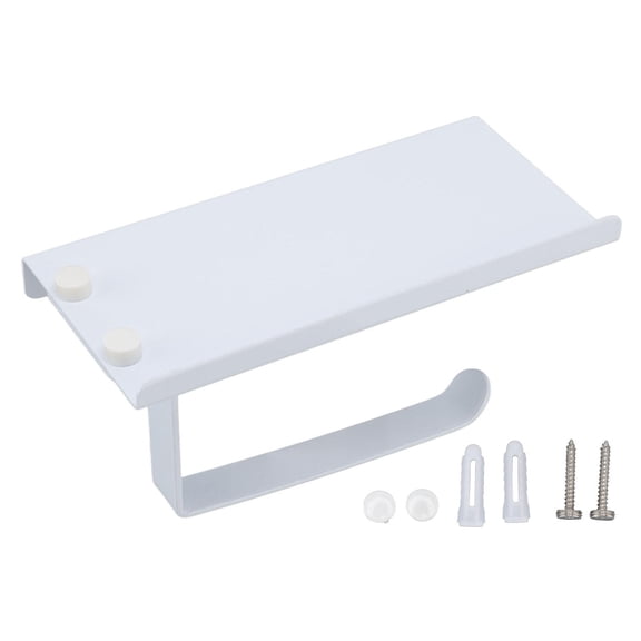 BIMZUC 304 Stainless Steel Toilet Paper Holder & Phone Shelf – Anti‑Rust, Anti‑Slip Towel Rack for Bathroom & Kitchen