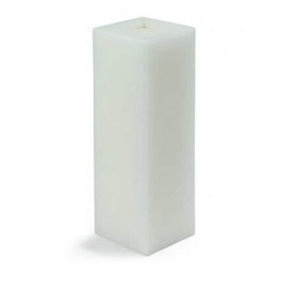 CPZ-151-12 3 x 9 in. White Square Pillar Candle -12pcs-Case - Bulk