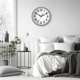 thumbnail image 4 of Reloj de pared AKCISOT de 25 cm, silencioso, sin tictac, batería, gris, 4 of 8