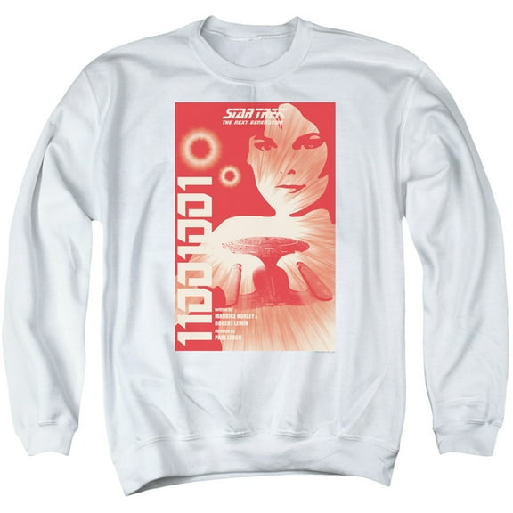 Star Trek Tng Season 1 Episode 15 Adult Crewneck Sweatshirt White