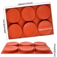 thumbnail image 2 of Molde de silicona para hornear Goensjt, redondo, 6 cavidades, para tarta Whoopie, 2 of 7