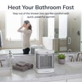 thumbnail image 5 of Lasko 8" 1500W Bathroom Space Heater with ALCI Safety Plug and Timer, White, CD08200, 5 of 16