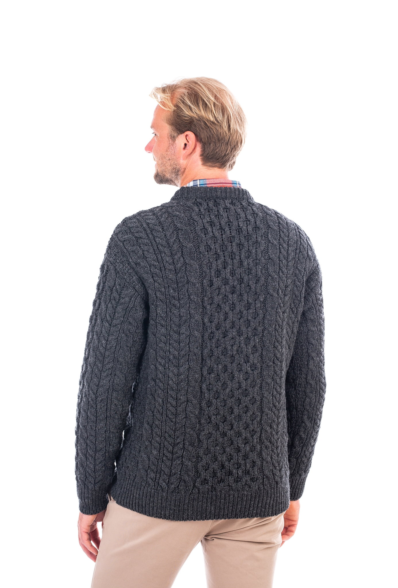 Natural Honeycomb Merino Wool Aran Throw by SAOL