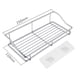 thumbnail image 3 of Estante de almacenamiento de acero inoxidable, organizador de estantes para cocina y baño con montaje en pared, diseño que ahorra espacio para apartamentos pequeños y organización del hogar., 3 of 7
