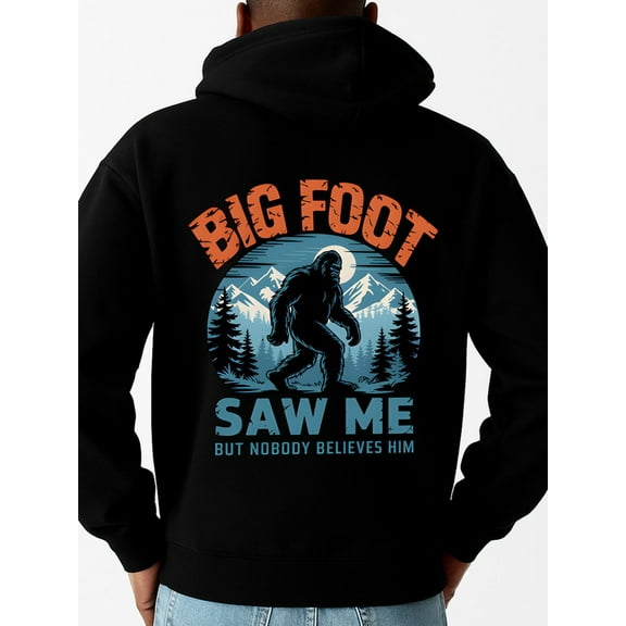 Bigfoot Believer sweatshirt for men sweater hoodie black For Winter Casual Daily Wear casual Funny Unisex Shirt Graphic tshirts