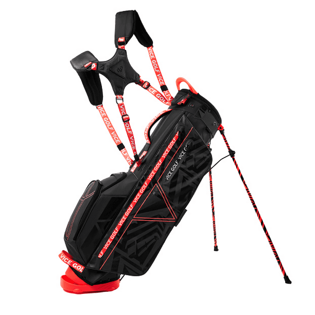 Vice Golf Smart Stand Bag Black/Neon Red