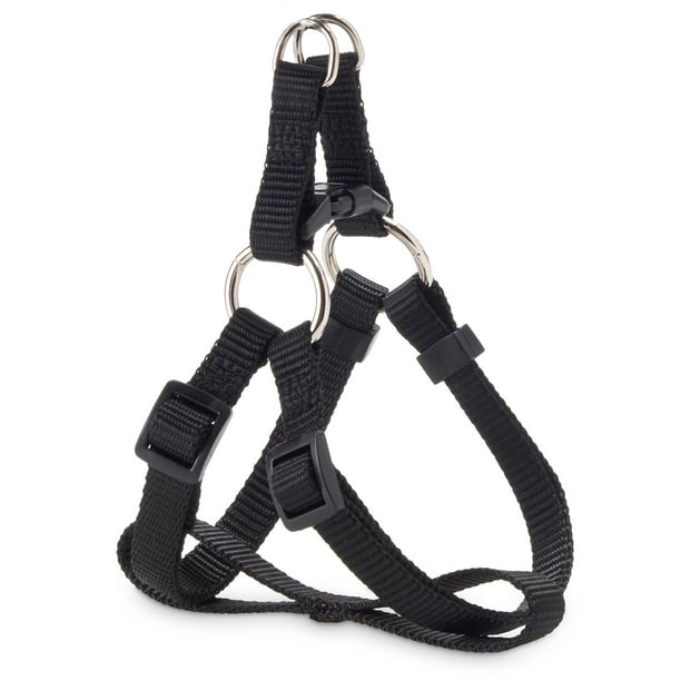 Vibrant Life Solid Polyester StepIn Dog Harness, Black 814 in