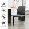 thumbnail image 4 of BRTHORY Dining Chairs Set of 4, Modern Kitchen & Dining Room Chairs, Upholstered Cushion Seat and Sturdy Metal Legs (4 Dark Gray Chairs), 4 of 6