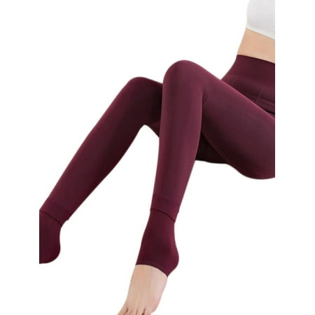 

JYYYBF Women s Autumn Winter Tights Stockings Pantyhose Thick Warm Fleece Tights Seamless Pantyhose Leggings wine red 100g