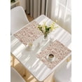 thumbnail image 5 of Brown Flowers Placemats Set of 4, Vintage Farmhouse Floral Leaves Vines Placemats for Dining Table, Place Mats for Kitchen Tabletop, Waterproof Wipeable Dining Table Mats Set, 5 of 9