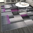 thumbnail image 3 of BizChair Modern Contemporary Area Rug, Purple Grey Black (8 Feet X 10 Feet), 3 of 6