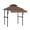coffee, variant on Heavy Duty Steel Grill Gazebo 8' x 5' with Double-Tier Roof, 7' x 3' Awning, Shelves, 10 Hooks, LED Lights, Outdoor BBQ Canopy Shelter for Patio Backyard, Claret Red