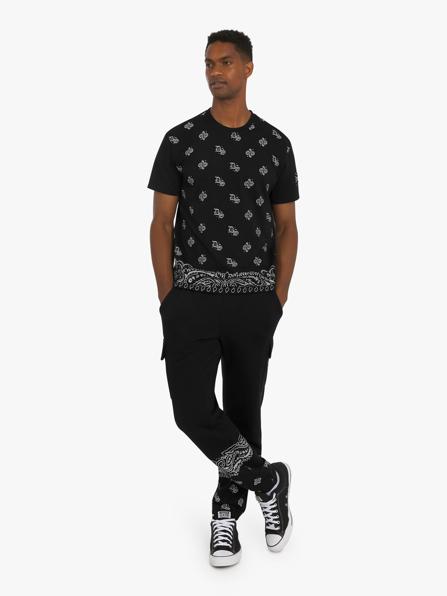 Dogg Supply by Snoop Dogg All-Gender Young Men's and Women's Bandana Crew Top Tee Shirt, Sizes XS - 5XL