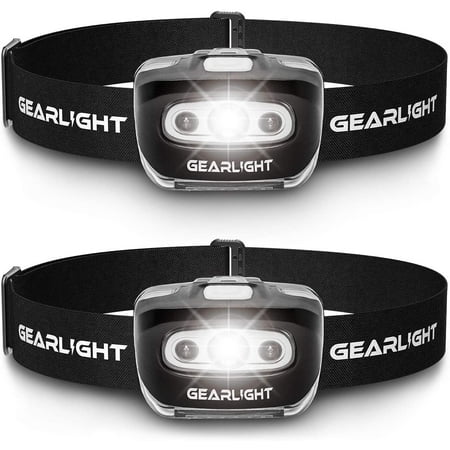 GearLight LED Headlamp Flashlight S500 [2 Pack] - Running, Camping,...