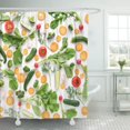 thumbnail image 1 of ABPHQTO Cortina de Ducha Verduras Frescas y Verdes sobre Patrón de Rábano Zanahorias 152x180 cm ABPHQTO PKNMT60x72Shower-6717, 1 of 2