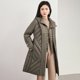 thumbnail image 4 of Chaqueta de plumón para mujer, abrigo de invierno para mujer, sencillo, de alta gama, con cinturones finos, prendas de vestir exteriores, gruesa, cálida, con capucha, de longitud media, para mujer, 4 of 4