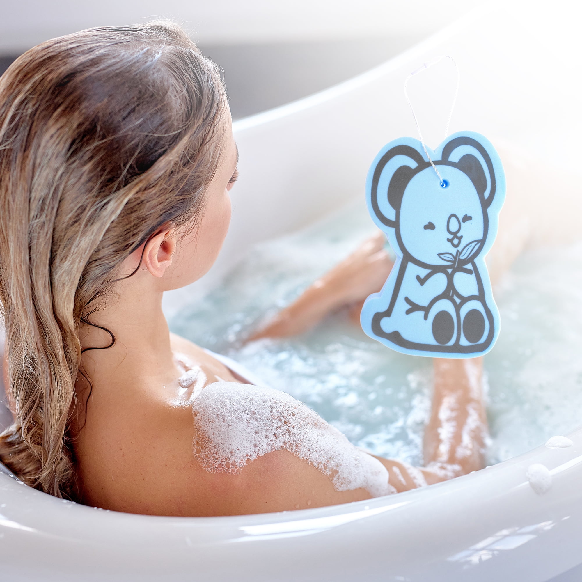 Unique Bargains Cartoon Bath Brush Body Scrubber 4.53"x2.76"x1.1" Blue