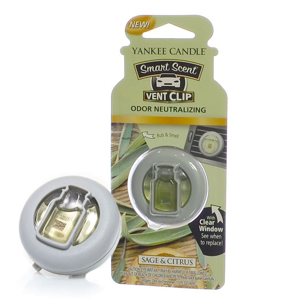 Yankee Candle Smart Scent Vent Clip Car & Home AC Air Freshener, Sage