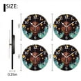 thumbnail image 2 of Personalized Wall Clock Non-Ticking Silent Clocks Battery Operated Round Clocks Decorative for Bathroom,Office-Beautiful Black Woman With Stars In Hair(14inch), 2 of 4