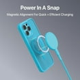 thumbnail image 4 of BLACK+DECKER for iPhone 14 Cases, Compatible with MagSafe, Shockproof Military-Grade Protection, Magnetic Phone Case for iPhone 14 Pro Max, Blue [Changeable Buttons, Lanyard], 4 of 10