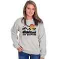 thumbnail image 3 of Off Grid Tropical Paradise Vacation Unisex Plus Fleece Graphic Sweatshirt Brisco Brands 4X, 3 of 5