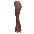 thumbnail image 6 of YDFCWXW Women's Stretchy Wide Leg High Waist Bell Bottom Flare Yoga Pants (Coffee, S), 6 of 6