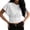 Z2 White, variant on Ticikt Women's Cinched Waisted Tops Short Sleeve Solid Tee Ruched T Shirt Soft and Breathable,Color:White,Size:3XL