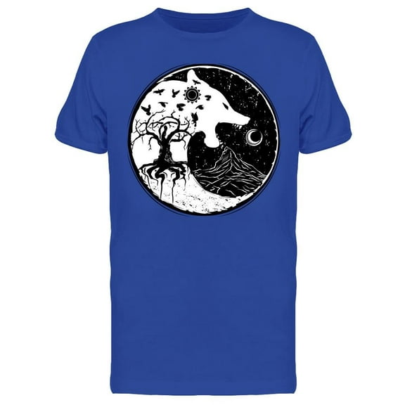 Wolf Sign Of Vikings T-Shirt Men -Image by Shutterstock, Male Small